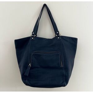 Vintage Liz Claiborne black leather tote